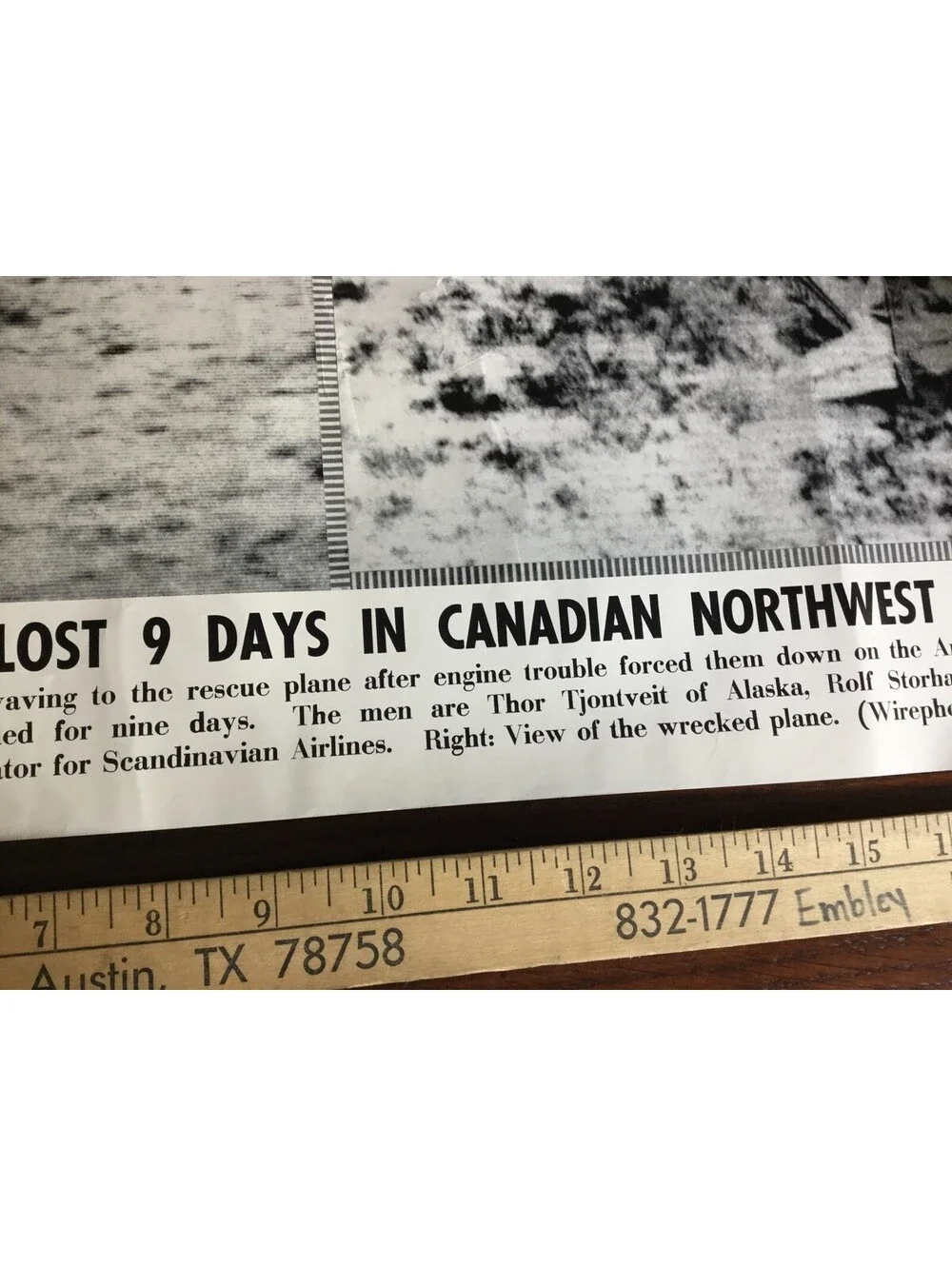 Illustrated Current News Photo - Rescue Crew Lost Canadian Northwest Yukon
